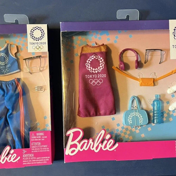 NEW 2-Pack BARBIE Tokyo Olympics 2020 Fashion Outfit & Accessories Set - Picture 1 of 5